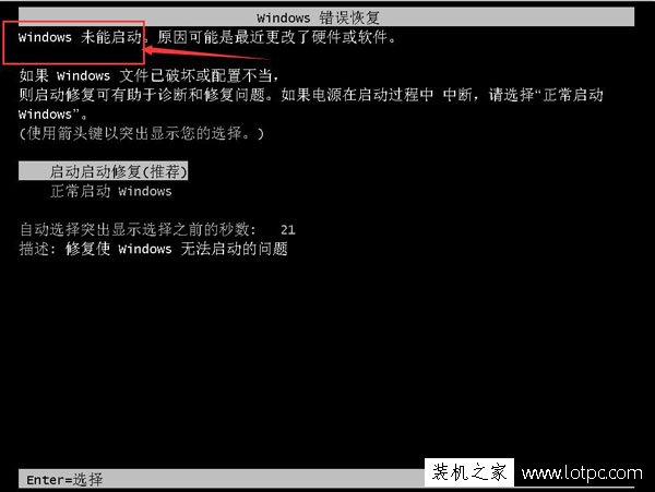 Win7系統電腦開機顯示“Windows未能啟動”的解決方法