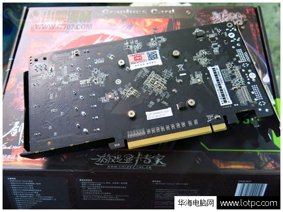 七彩虹戰(zhàn)斧GTX750-1GD5顯卡背面