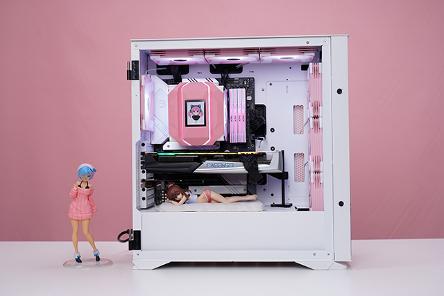 粉萌可愛的狐妖小紅娘，R7 5800X配RX6600XT猛男粉主題定制裝機