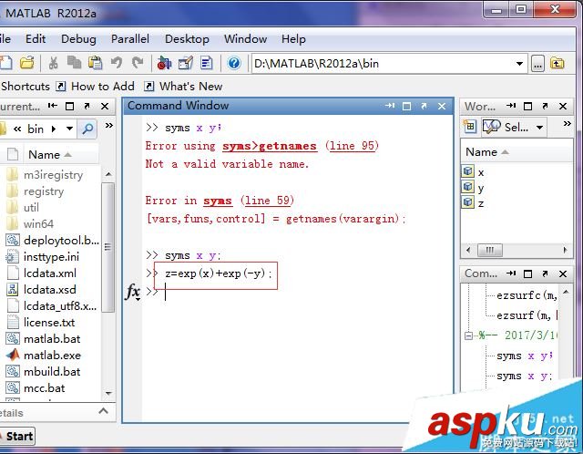 MATLAB,三維曲面,函數