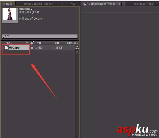 AE合成窗口怎么導入一張圖片? AE,窗口,圖片