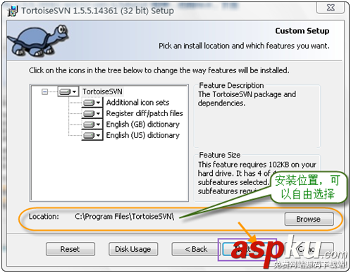 客戶端TortoiseSVN英文版的安裝及使用方法 TortoiseSVN