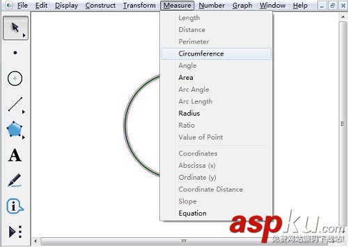 如何利用幾何畫板繪制半圓?幾何畫板制作圓臺/度量圓半徑/度量圓的周長步驟 幾何畫板,半圓