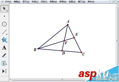 幾何畫板怎么快速繪制出三角形內(nèi)心? 幾何畫板,三角形