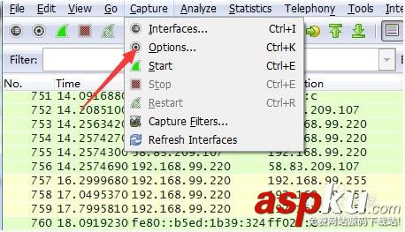 wireshark數據包提前設置過濾器的方法 wireshark,數據包,提前設置,過濾器