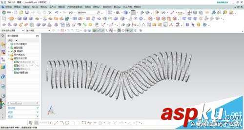UG怎么畫已經折彎的彈簧模型? UG,彈簧