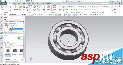 UG繪制軸承怎么調用重用庫? UG裝配零件并保存的教程 UG,軸承
