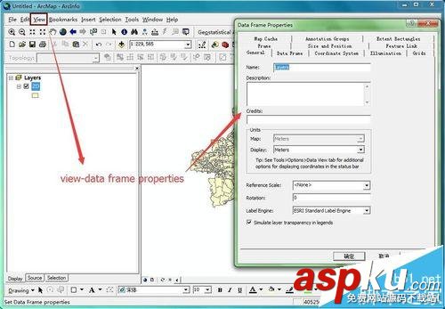 ArcMap地圖的顯示方式由米改成經緯度的詳細教程 ArcMap地圖的顯示方式由米改成經緯度的詳細教程