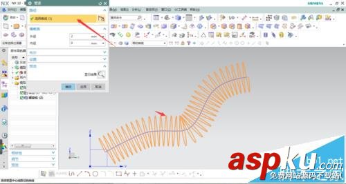 UG怎么畫已經折彎的彈簧模型? UG,彈簧