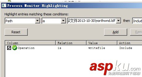 怎樣使用Process Monitor來監視SQLSERVER的logwrite大小  Process,Monitor,SQLSERVER