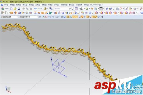 UG10.0怎么繪制螺旋線形狀的模型? UG10.0,螺旋線