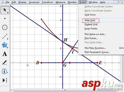 怎么用幾何畫板繪制網格點 幾何畫板顯示和隱藏網格線的設置圖文教程  幾何畫板,網格線