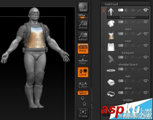 ZBrush模型中怎么賦予不同的材質? ZBrush,材質