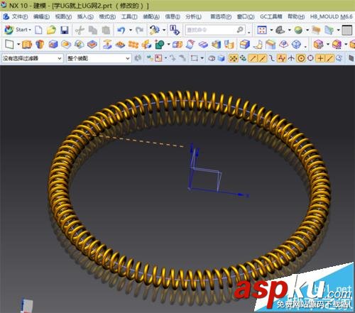 UG10.0怎么繪制螺旋線形狀的模型? UG10.0,螺旋線