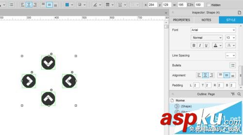Axure RP8怎么制作上下左右制遙控器中的按鈕? Axure,按鈕