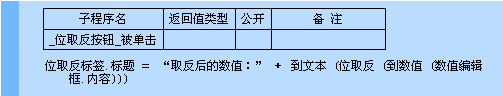 易語言位取反命令使用講解 易語言,位取反命令