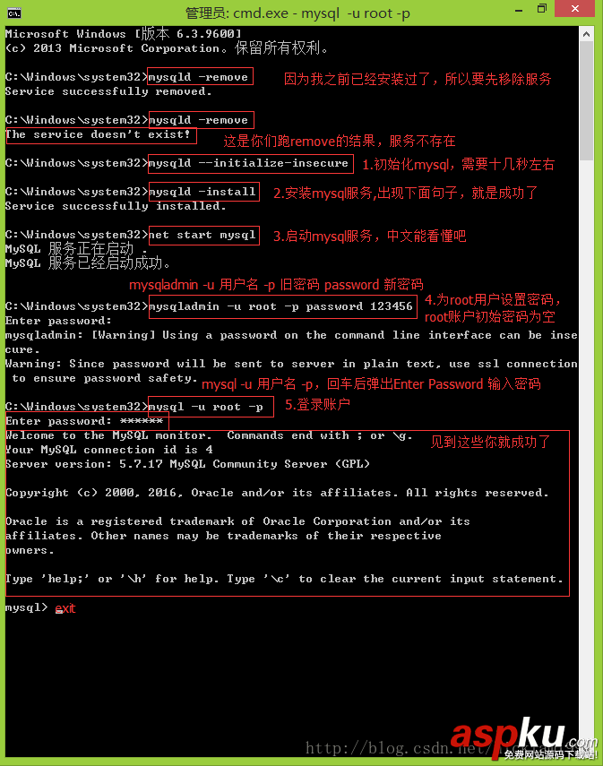 Win 8或以上系統下MySQL最新版5.7.17(64bit ZIP綠色版)安裝部署教程 win8,mysql5.7.17,mysql5.7