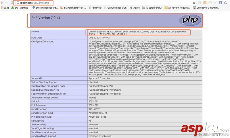 macOS Sierra安裝Apache2.4+PHP7.0+MySQL5.7.16 macOS,Sierra,Apache2.4,PHP7.0,MySQL5.7.16