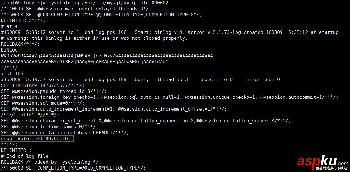 Linux上通過binlog文件恢復mysql數據庫詳細步驟 linux,binlog恢復mysql數據庫