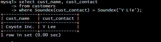 MYSQL必知必會讀書筆記第十和十一章之使用函數處理數據 MYSQL,函數處理