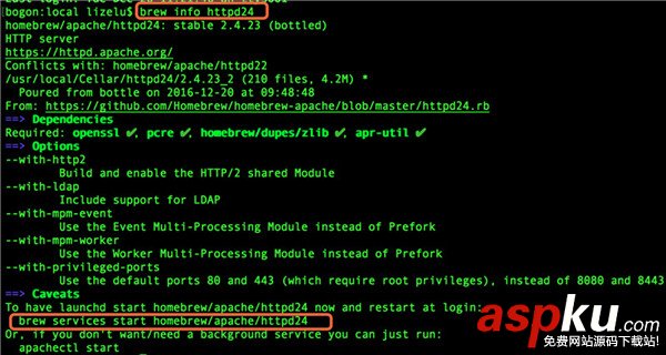 macOS Sierra安裝Apache2.4+PHP7.0+MySQL5.7.16 macOS,Sierra,Apache2.4,PHP7.0,MySQL5.7.16