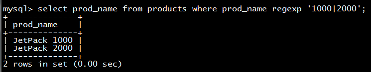 MYSQL使用正則表達式過濾數據 MYSQL,正則表達式,過濾數據