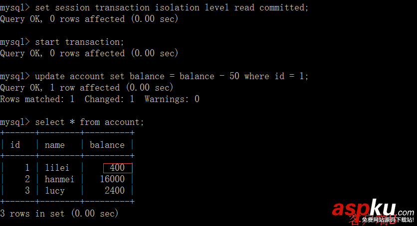 MySQL四種事務隔離級別詳解 MySQL,事務隔離