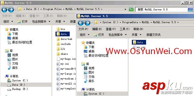win2008 R2服務器下修改MySQL 5.5數據庫data目錄的方法 win2008R2,服務器,MySQL 5.5