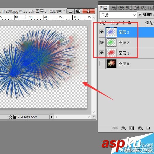 PS通道快速摳出復雜的煙花背景 通道,煙花,背景