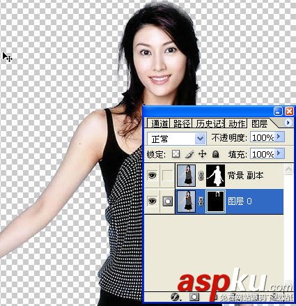 用Photoshop通道為漂亮MM照片摳圖 Photoshop通道,摳圖