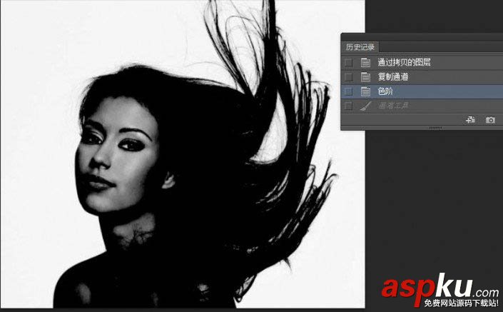Photoshop使用通道摳出人美女長(zhǎng)頭發(fā)絲 通道,頭發(fā)絲,Photoshop