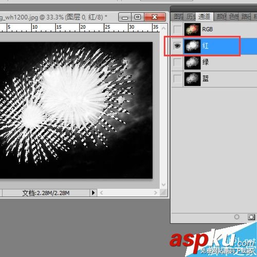 PS通道快速摳出復雜的煙花背景 通道,煙花,背景