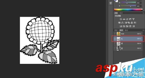 用PS通道摳出一朵向日葵 通道,向日葵