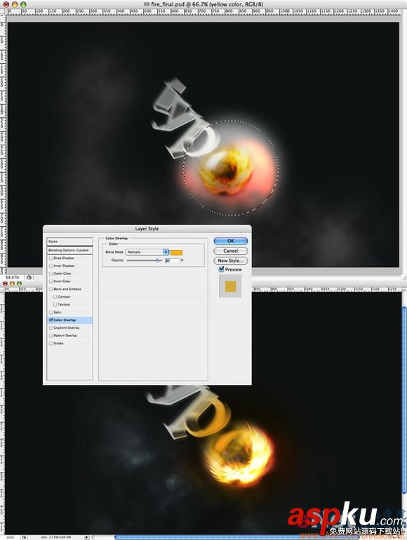 Photoshop創建終極火焰隕石文字 Photoshop,火焰文字,隕石文字