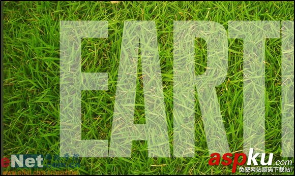 Photoshop字體特效:毛茸茸的綠草字 Photoshop,字體特效