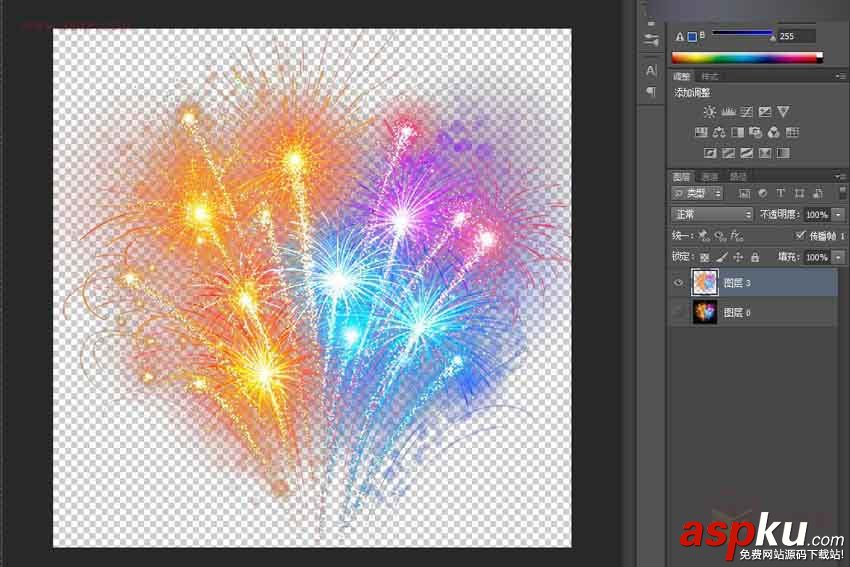 Photoshop利用通道快速摳出絢麗的煙花 Photoshop,通道,摳圖