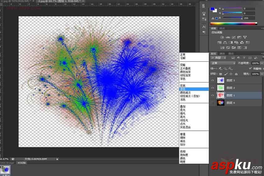 Photoshop利用通道快速摳出絢麗的煙花 Photoshop,通道,摳圖