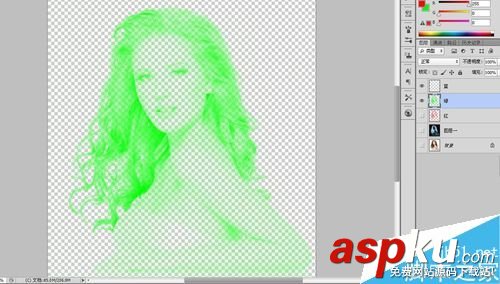 PS用反相法扣純白背景下的頭發 反相法,頭發