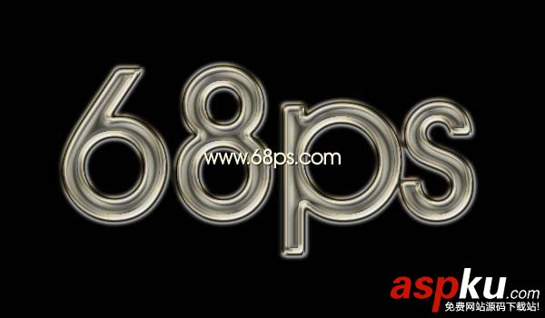 Photoshop,圖層樣式,金屬字