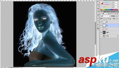 PS用反相法扣純白背景下的頭發 反相法,頭發