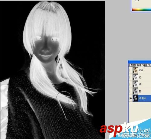 PS利用通道摳頭發絲 通道,頭發絲