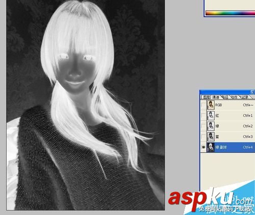 PS利用通道摳頭發絲 通道,頭發絲