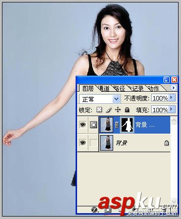 用Photoshop通道為漂亮MM照片摳圖 Photoshop通道,摳圖