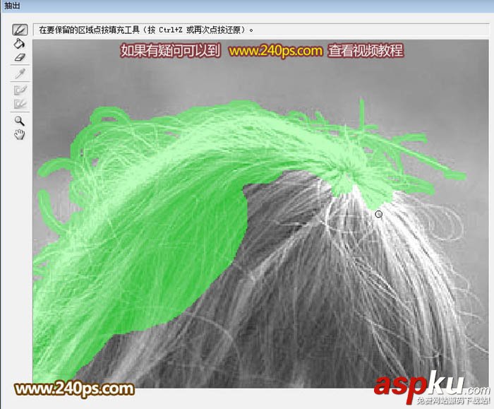 PS利用抽出濾鏡摳出極細的發絲 濾鏡,發絲