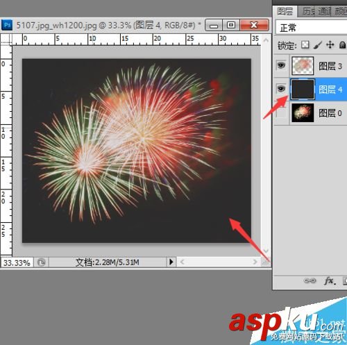 PS通道快速摳出復雜的煙花背景 通道,煙花,背景
