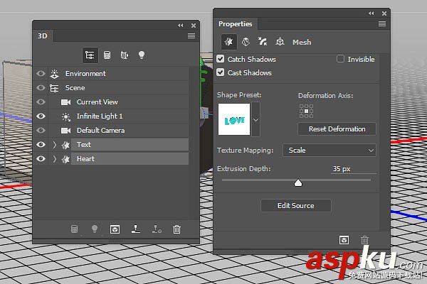 PS利用3D工具制作細膩的浮雕花紋立體字教程 PS,3D工具,浮雕花紋,立體字