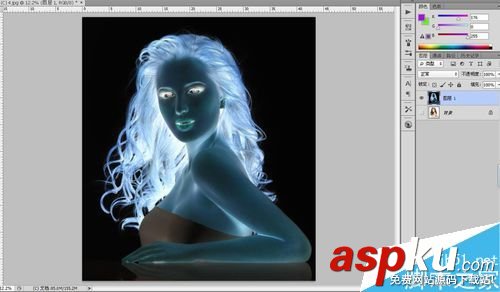 PS用反相法扣純白背景下的頭發 反相法,頭發