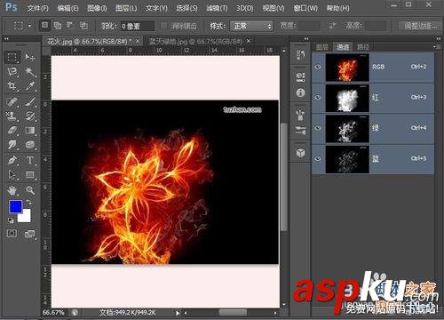 用PS cs6將黑色背景圖片中的火花摳出 PS,黑色,火花,摳圖