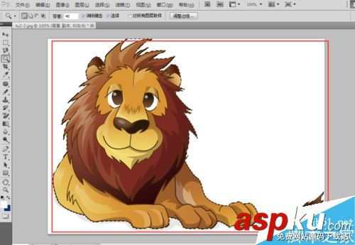 PS魔術棒摳出獅子方法 魔術棒,摳圖,PS