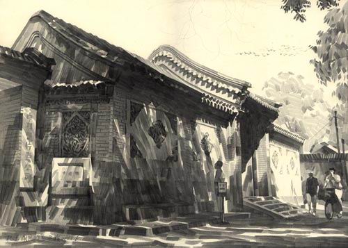 留住胡同—精彩photoshop鉛筆畫欣賞_網(wǎng)頁設(shè)計www.webjx.com轉(zhuǎn)載